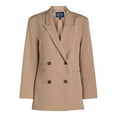 thumbnail image 4 of Scoop Women's and Women's Plus Crepe Slouchy Double Breasted Blazer, Sizes XS-4X, 4 of 5
