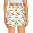 thumbnail image 2 of Lsque Rabbit And Carrot Printed Women's Running Shorts with Liner Pockets,Elastic Quick Dry Workout Athletic Gym Yoga Shorts,Womens High Waist Shorts-X-Large, 2 of 9