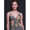 thumbnail image 4 of Bimba Robe Longue Maxi d'Été à Imprimé Floral pour Femme, Col en V, Tenue de Villégiature de Vacances - Grand, 4 of 6