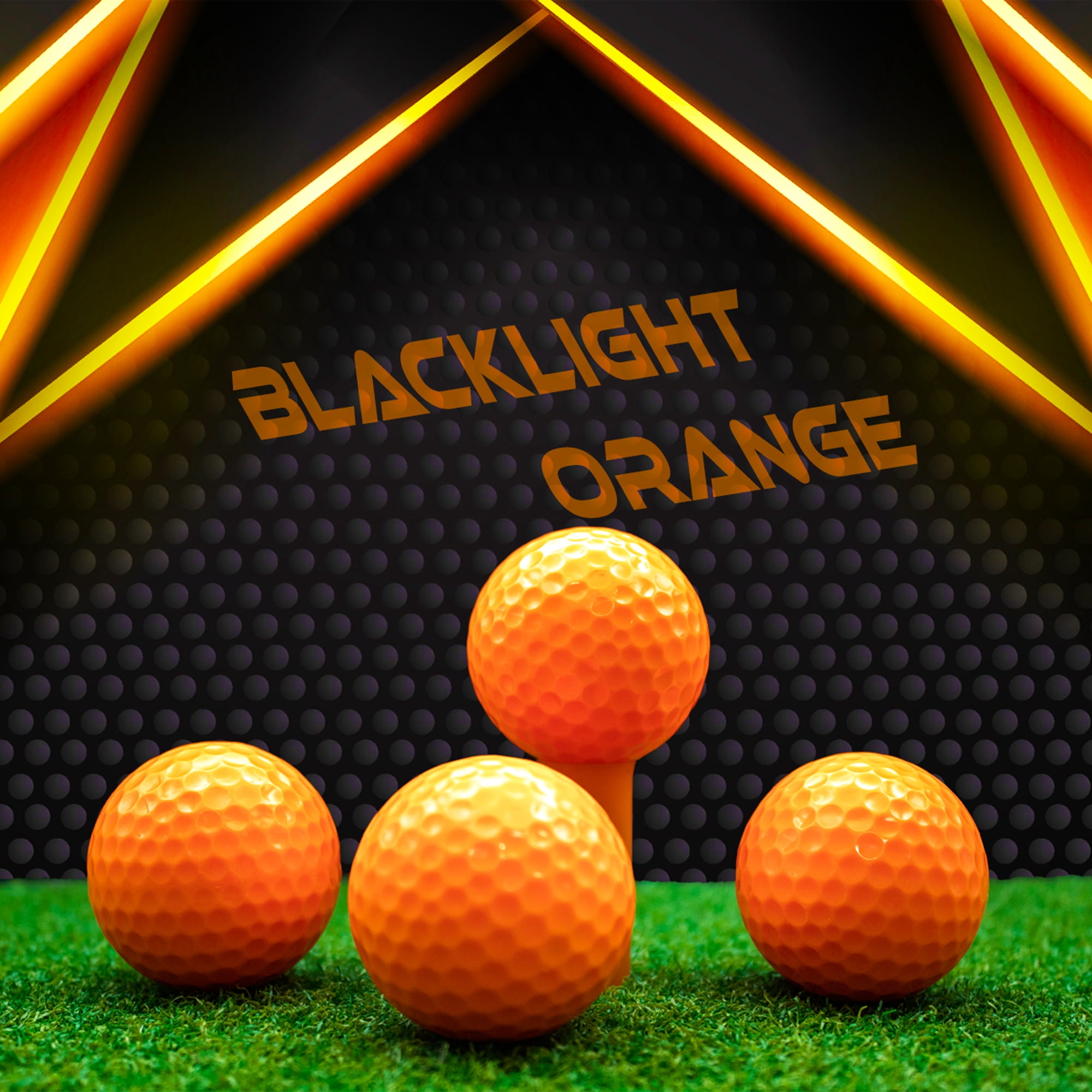 Blacklight Orange Golf Balls – 12 Pack – High-Visibility by GBM Golf