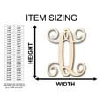 thumbnail image 2 of Unfinished Wood Monogram Q Shape - Craft - up to 46" DIY 18" / 1", 2 of 3