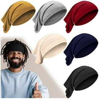 Wide Headbands for Women Head Wraps Thick Hairbands Unisex Stretch  Dreadlocks Band Open End Elastic Hair Cover 6 Packs - shape3