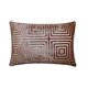 thumbnail image 1 of Funda de cojín lumbar decorativa HomeCentric, marrón y beige, 30 x 60 cm (12 x 24 pulgadas). Diseño geométrico de terciopelo cortado, con diseño de laberinto. Fundas para cojines lumbares para sofá,, 1 of 5