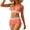 Orange, variant on Swimsuit for Women Two-Piece Tummy Control High Waisted Bathing Suit Bikini Set