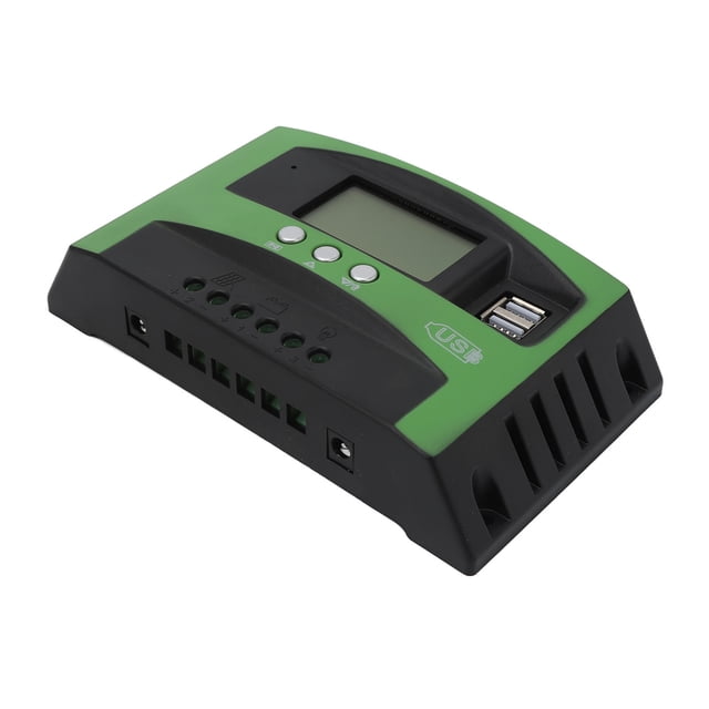 Regulador solar MPPT 99% de eficiencia de seguimiento Controlador de carga solar Pantalla LCD 12V 24V 16AD Precisión de muestreo para de generación de energía ANGGREK Otros