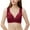 Red, variant on M-8XL Women Floral Lace Bralette Padded Wireless Bra Wide Shoulder Push Up Plus Size Demi Bra