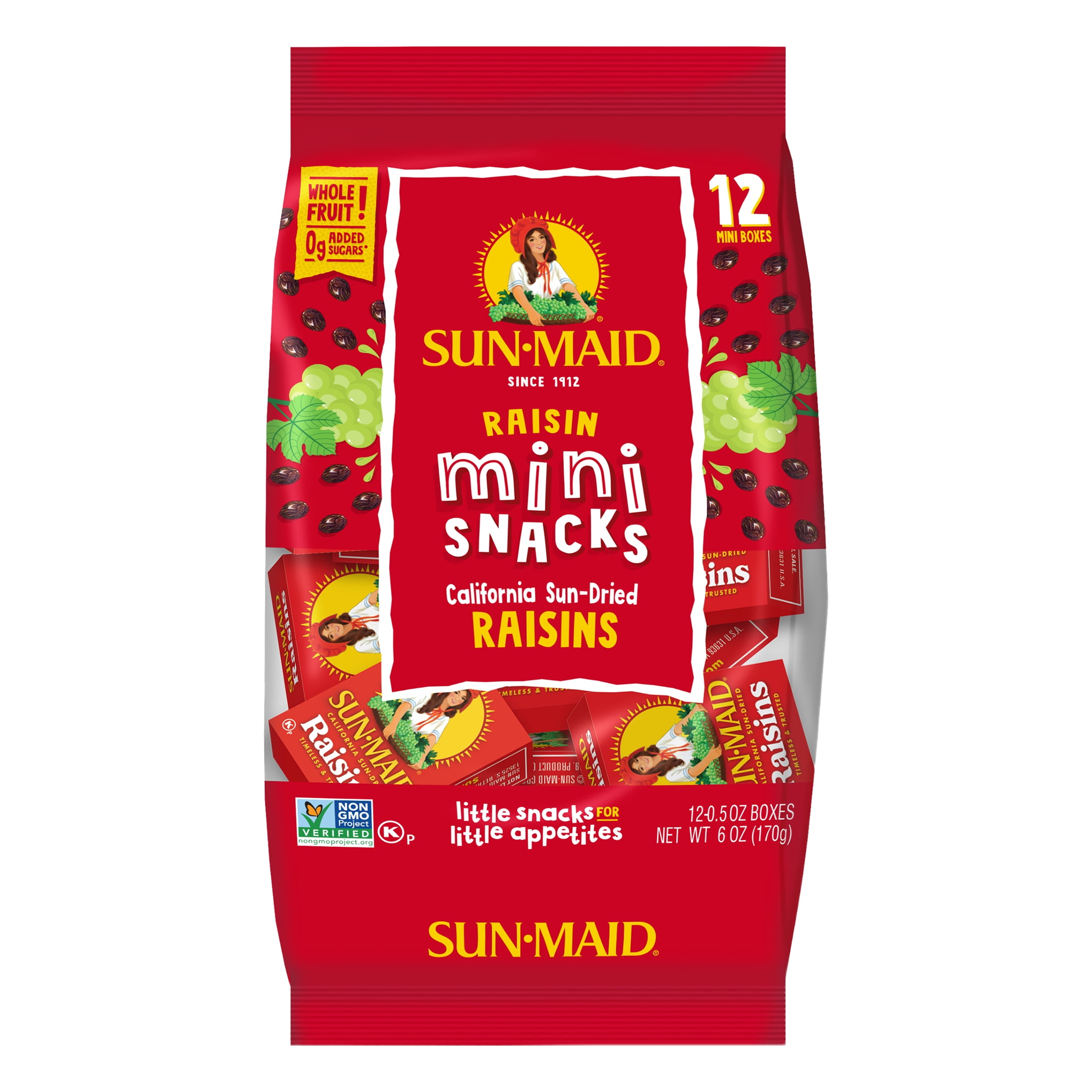 2 pack) Sun-Maid® Fruity Raisin Snacks Sour Strawberry 7-Count Box