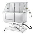thumbnail image 5 of KFFKFF 50" Pet Bathing Station, Height Adjustable Electric Pet Grooming Tub, 330lbs Load Capacity Dog Washing Station for Home with Sliding Left Door, Faucet, Sprayer and Drain Kit, 5 of 10