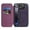 Purple, variant on TECH CIRCLE For iPhone 16e Flip Wallet Phone Case 6.1" 2025 Release with 3 Card Slots, RFID Blocking, Compatible with MagSafe, Magnetic Closure, PU Leather Protective Lightweight Cover, Black