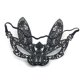 thumbnail image 2 of Rhinestone Mask Venetian Mask Rabbit Mask Half Face Animal Mask Cosplay Costume Accessory for Halloween Carnival Masquerade (Black), 2 of 3