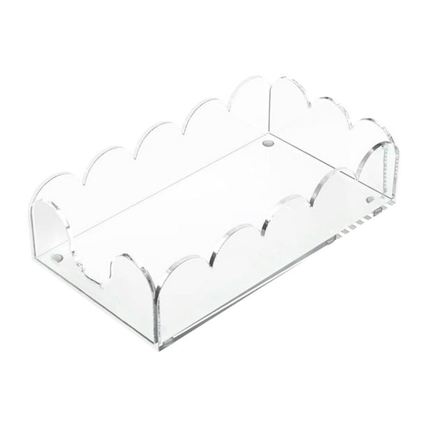Soporte de papel acrílico Decoración de la bandeja de lavado acrílico Soporte de servilletas versátil de baño para la cocina del comedor de bodas