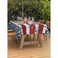 thumbnail image 4 of 54x80 Inch Outdoor Tablecloth with Umbrella Hole Zipper Rectangle 4th of July Star Rectangular Tablecloths Outside Waterproof Independence Day American Flag Vintage Patio Table Cover for Picnic Party, 4 of 8