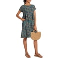 thumbnail image 4 of Vestido midi Zhyaj con cuello redondo y manga corta holgado, túnica de algodón, 4 of 7