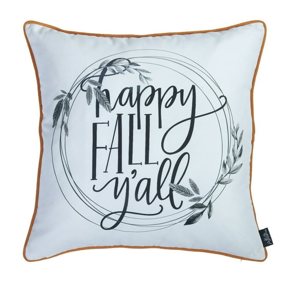 Decorative Fall Thanksgiving Single Throw Pillow Cover Quote Square
