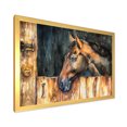 thumbnail image 2 of Designart 'Close Up Of The Head of A Horse In Stable' Farmhouse Framed Art Print, 2 of 4
