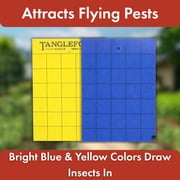 Tanglefoot Sticky Tangle-Trap Cards 20 Pack - 4x6 – Double-Sided Yellow & Blue Hanging Traps for Garden, Plants & Greenhouse Use