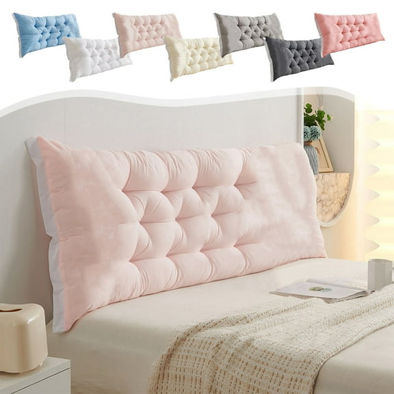 InsCrazy Headboard Pillow for Bed, Full Size Bedside Cushion for Bedroom, Soft Seat Cushion for Bed Chair Seat Sofa and Couch 48inches