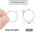 thumbnail image 3 of Yiting 100pcs 20mm Hypoallergenic Stainless Steel Hoop Earring Golden Wine Glass Charm Rings 0.7mm Pin Earring Beading Hoop for Women Dangle Hoop Earrings Making, 3 of 5