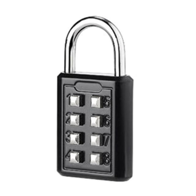 Daily Mix Store Black 10-Button Combination Padlock Hardened Steel Shackle for Gym Lockers, Toolboxes, Fences