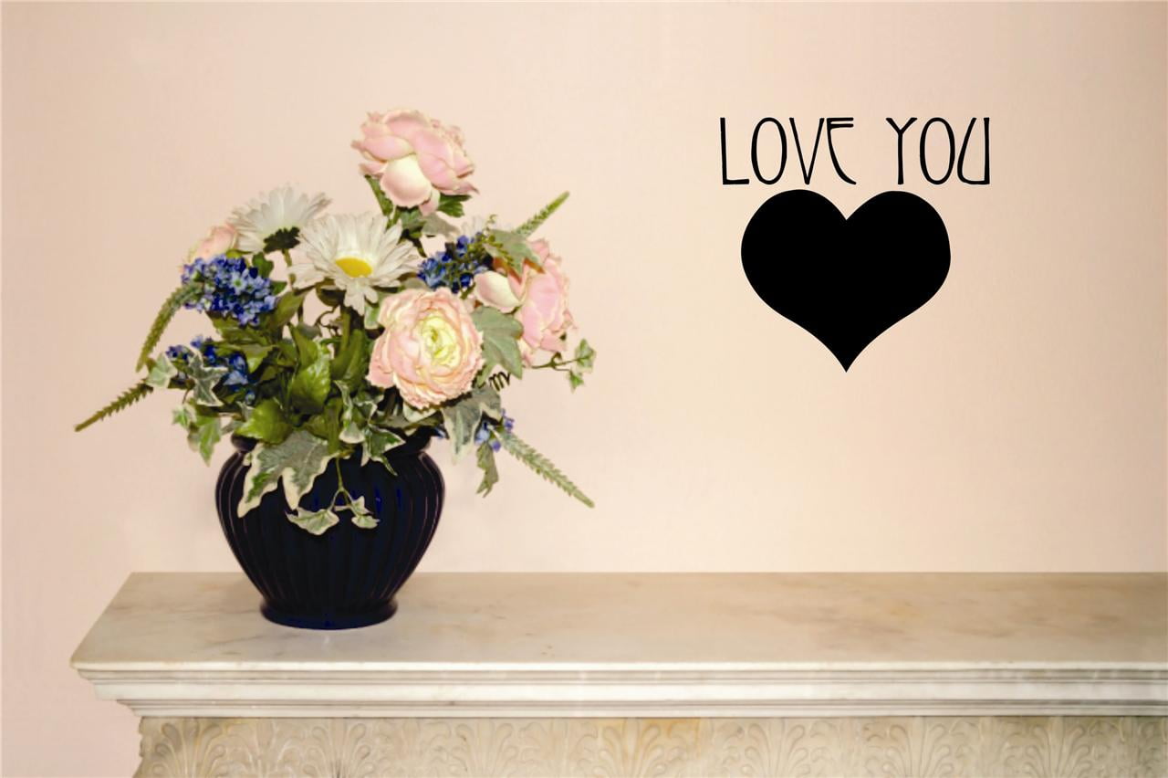 Black Design with Vinyl Moti 1581 4 Love You Heart Peel & Stick Wall Sticker Decal 20 x 20 Black Design with Vinyl Moti 1581 4 Love You Heart Peel & Stick Wall Sticker Decal 20 x 20