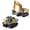 970-Excavator+T14R-Dump Truck, variant on Metal RC Loader, Lever-Driven Construction Model with 2 Batteries & Carrying Case, Realistic Remote Control Loader for Hobbyists and Kids