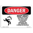 thumbnail image 1 of SignMission OS-DS-D-35-L-1924 Panneau de Danger OSHA - Éloigne les Risques, 1 of 1