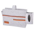 thumbnail image 2 of Bolsa de almacenamiento multiusos con caja de pañuelos, organizador de cama colgante para libros, teléfonos, mando a , revistas, Gris claro Soledad Organizador de almacenamiento junto a la cama, 2 of 10