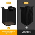 thumbnail image 7 of Oumilen Rolling Laundry Hamper with Storage Shelves, Black, 7 of 7