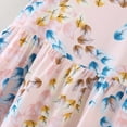 thumbnail image 7 of XQYLOS Girls Summer Butterfly Sleeve Princess Dress with Mixed Floral Patterns, Twirl Skirt Party Gown for Toddler Kids Birthday Carnival Dress, 7 of 7