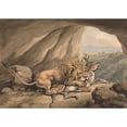 thumbnail image 3 of Samuel Howitt 18x14 Black Modern Framed Museum Art Print Titled - Lion Attacking a Stag, 3 of 5