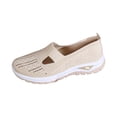 thumbnail image 4 of Zapatos ortopédicos para mujer, zapatillas ortopédicas tejidas con soporte de arco ancho, sin cordones, informales, transpirables, suaves y antideslizantes., 4 of 6