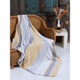 thumbnail image 2 of COZY TRENDS COLLECTION Cotton Handwoven Couch Sofa Bed Throw Blanket - Medium Weight All Season 50''x60'' with Tassels Diamond Mustard, 2 of 5