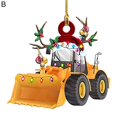 thumbnail image 2 of Christmas Pendant Cartoon Vehicles Design Weather Proof Wooden Hanging Cars Pendant for Fireplace, 2 of 9