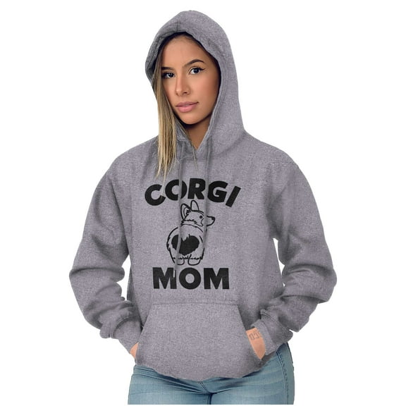 Corgi Mom Dog Pet Parent Fur Mama Hoodie Sweatshirt Women Brisco Brands S