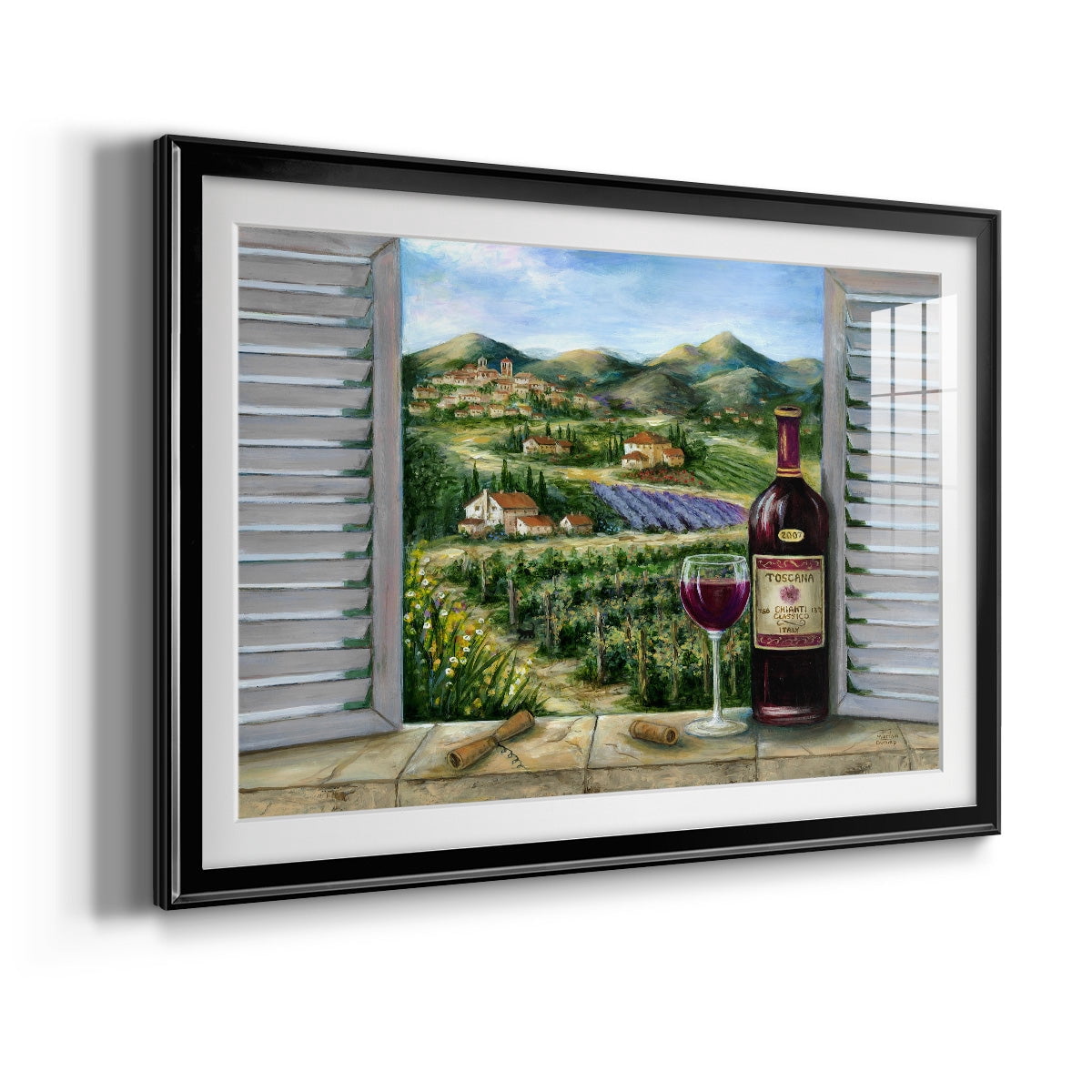 Tuscan Red and Vineyard Premium Framed Print - Ready to Hang