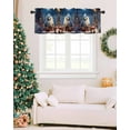 thumbnail image 6 of Christmas Owl Curtain Valance for Windows/Living Room/Kitchen/Bathroom/Café, Short Rod Pocket Tier Curtain Window Treatment Panel Xmas Tree Blue Christmas Balls Topper Curtain 60''x18'', 6 of 6