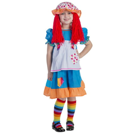 Dress Up America Rainbow Rag Doll Costume