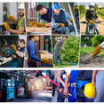 thumbnail image 4 of Work Gloves Gardening Carpenter Men and Women BBQ Gloves Welding Camping Baking, 4 of 5