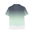 thumbnail image 5 of Girls Shirt Crewneck Layered Floral Print Short Sleeve Cute Kids Blouse Lace Tee Top Beautiful Blouses And Tops Backless Shirts Bustier Blouse, 5 of 5