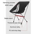thumbnail image 4 of Silla plegable portátil para exteriores, taburete de camping plegable, asiento compacto y portátil con bolsa de transporte para senderismo, vigilia y viajes, color negro., 4 of 5