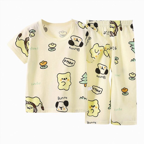 Toddler Boy Active Short Sets Short Sleeve Print T Shirt Tops and Shorts Kids 2 Piece Summer Outfits 6-12 Months 12-24 Months 2t 3t 4t 5t 6t 7t 8t 9t Children 9-10 Years