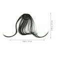 TUIBELYN Clipin Human Hair Bangs Fringe Extension Black