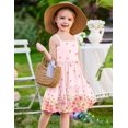 thumbnail image 5 of Arshiner Girls Spaghetti Strap Dress Toddler Summer Dresses Kids Beach Casual Sundresses with Pockets, 5 of 5