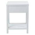 thumbnail image 2 of Wright 17" Wide White Solid Wood 1-Drawer Nightstand by East at Main, Farmhouse End Table with Storage, 2 of 9