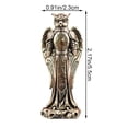 thumbnail image 2 of Slccxzc Mini Brass Owl Knight Figurine Retro Bird Statue Collectible Desktop Decor, 2 of 7