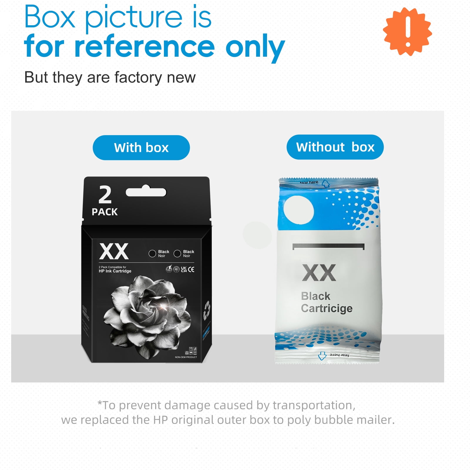 65 Ink Cartridges Compatible for HP65 Ink Cartridge Combo for HPInk 65 Black Printers(2 Black)
