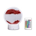 thumbnail image 2 of Lámpara de reloj de arena decorativa con luz de noche de arena que fluye en 3D Pintura de arena movediza dinámica Rojo Zulema Imagen de arena dinámica, 2 of 8
