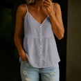 thumbnail image 2 of BUIGTTKLOP Cotton Linen Camisole Tops for Women Summer Sleeveless Spaghetti Strap Tank Tops V Neck Loose Fitted Camis, 2 of 6