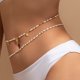 thumbnail image 1 of Cadena de cintura con cuentas de mariposa para el vientre, cuentas doradas para el cuerpo, joyería africana, cadena de bikini elástica con cuentas para mujeres y niñas, 1 of 5