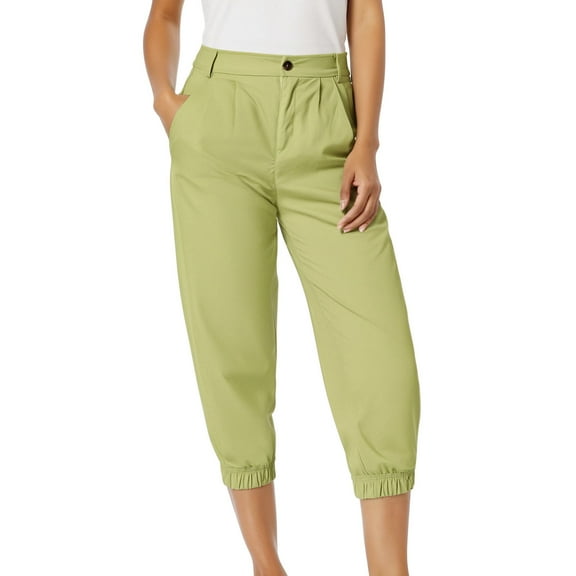 Zuesphe Khakis Pants for Women High Waisted Women Capri Pants for Work Womens Baggy Pants Plus Size Cargo Pants Women High Waisted Wide Leg